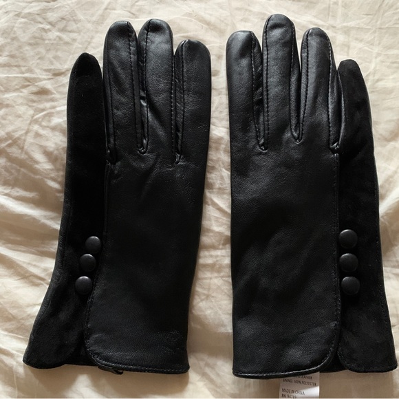 Black leather gloves size XL - Picture 1 of 3